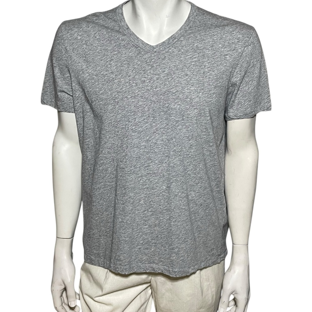 Tom Ford Grey V-Neck T-Shirt – Classic Cotton Jersey